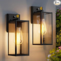 15'' Black Dusk to Dawn Outdoor Front Porch Lights for Outside Large Exterior Lighting Fixtures Wall Mount for House Wall Sconce Lamp Waterproof Lantern Coach Lights for Garage EntrywayYard
