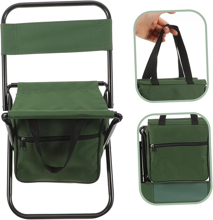 Multi-Functional Portable Folding Chair Backrest for Fishing Camping and Outdoor Use Compact Lightweight Space-Saving Design for and Storage