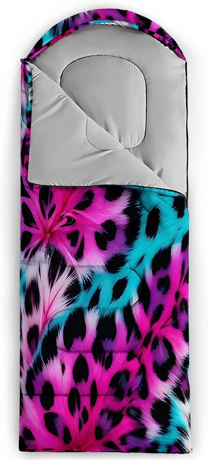 QOOMO Camping Sleeping Bags3 Season Warm &amp Cool WeatherLightweightWaterproof Sleeping Bags for Adults &amp KidsTravelingand OutdoorsCamping Gear Equipment