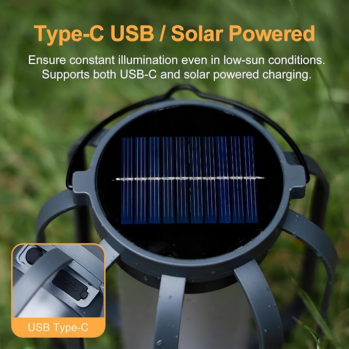 Solar Lanterns Outdoor Waterproof Garden Decor Flickering Flame Hanging Solar Lights with Tripod Decoration Outside for Yard Patio Backyard Garden Ideal Gifts for Women Mom Grandma