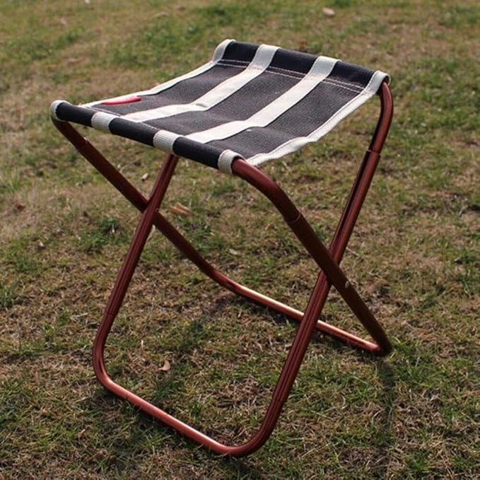 Camping Stool Folding Stool Aluminum Alloy Mazar Portable Barbecue Fishing Chair Camping Accessories Travel Mazar for Outdoor Hiking