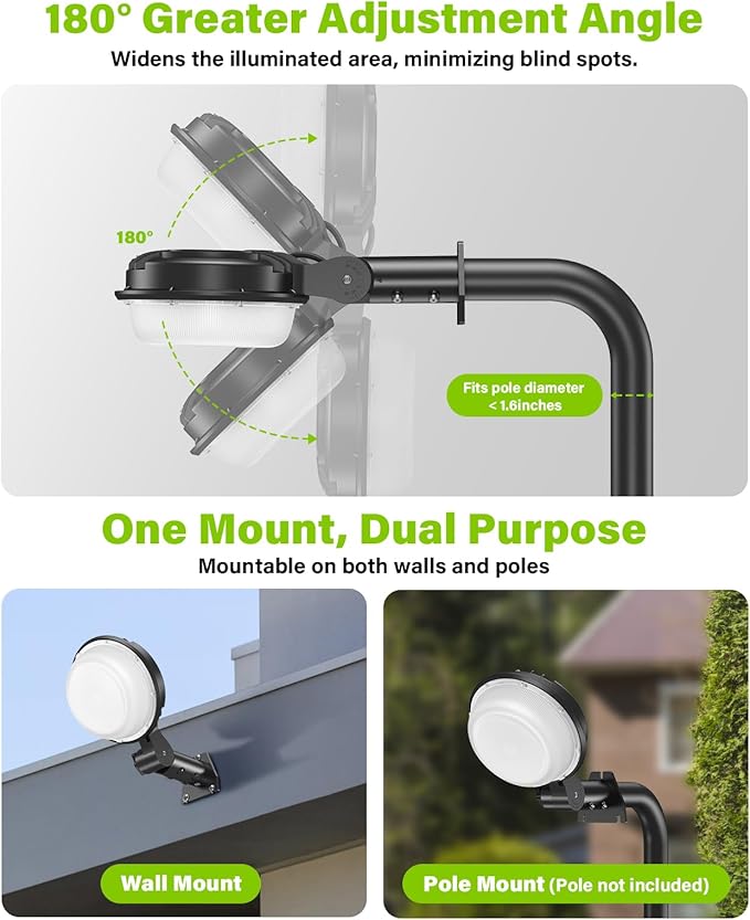 150W LED Barn Light 21000LM Yard Area Light Dusk to Dawn Outdoor Lighting with Photocell 5000K Daylight IP65 Waterproof LED Flood Security Parking Lot Lights for Street Farmhouse Garage 4 Pack