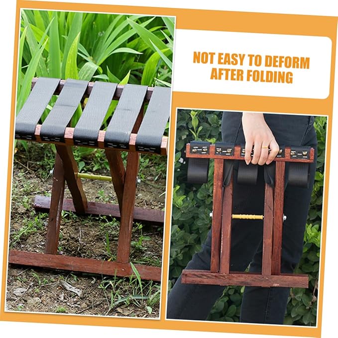 Totority Compact Folding Stool for Outdoor Use Portable and Multi-Functional Bench for Camping Fishing and Gardening Space-Saving Design No Assembly Required