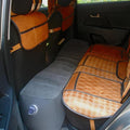 Camping Inflatable Mattress Car Back Seat Inflatable Cushion Flocking Wear-Resistant Material 130x27x33cm Car Bed Long-Distance Travel Gap Pad