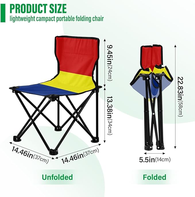 DOMIKING Austronesian Flag Kids' Portable Camping Chairs for Outdoor Lawn Chair with Carry Bag Folding Chair for Camping Hiking Travel
