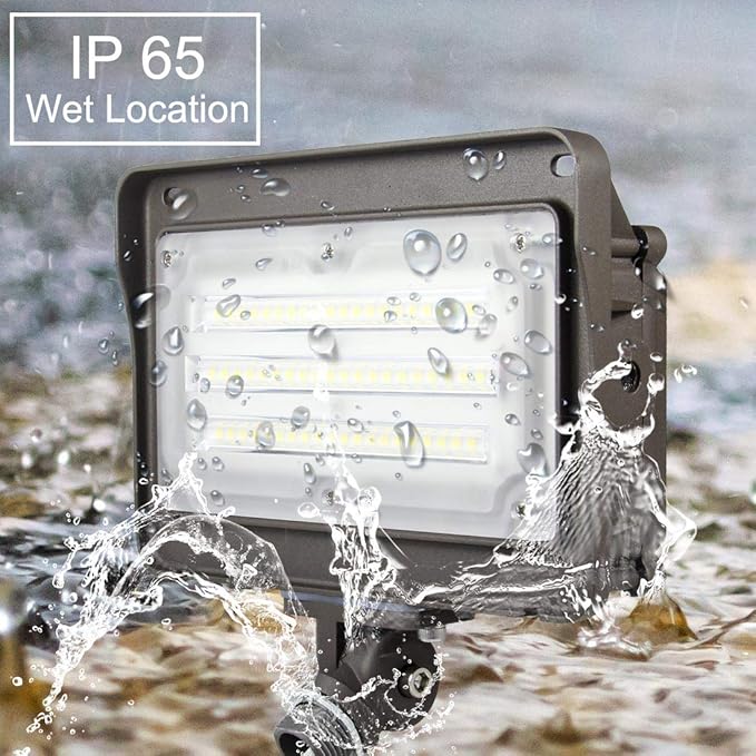 kadision 50 Watt LED Flood Lights 6500lm Replaces 400W Incandescent 5000K Daylight LED Flood Light Outdoor Waterproof for Yard Patio House Exterior ETL Listed (4 Pack)