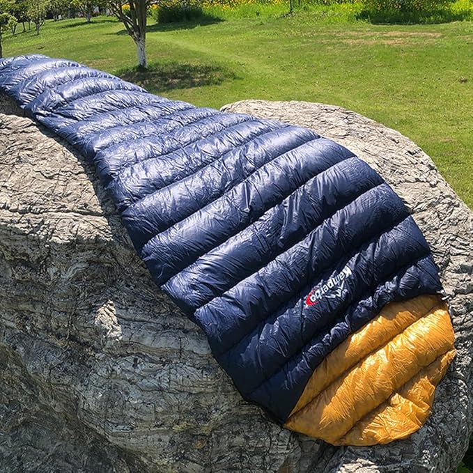Down Sleeping Bag Ultralight for Adults 90% Duck Down 800+ Fill Power 5-10°C with Compression Storage Bag - Water-Resistant Shell for Kids and Backpacking Gear