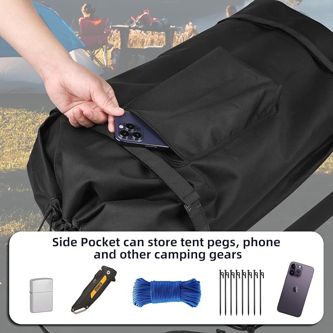 Xxerciz Storage Bag for Coleman Sundome Camping Tent Foldable Travel Tent Carry Bag Relpacement Bag with Adjustable Shoulder Strap and Pouch for Camping Hiking Fishing 35 inches