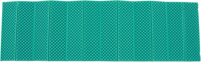 Foldable Sleeping Mat 2cm Thickness Egg Crate Foam Pad Black Bottom for Outdoor Camping (Dark Green)