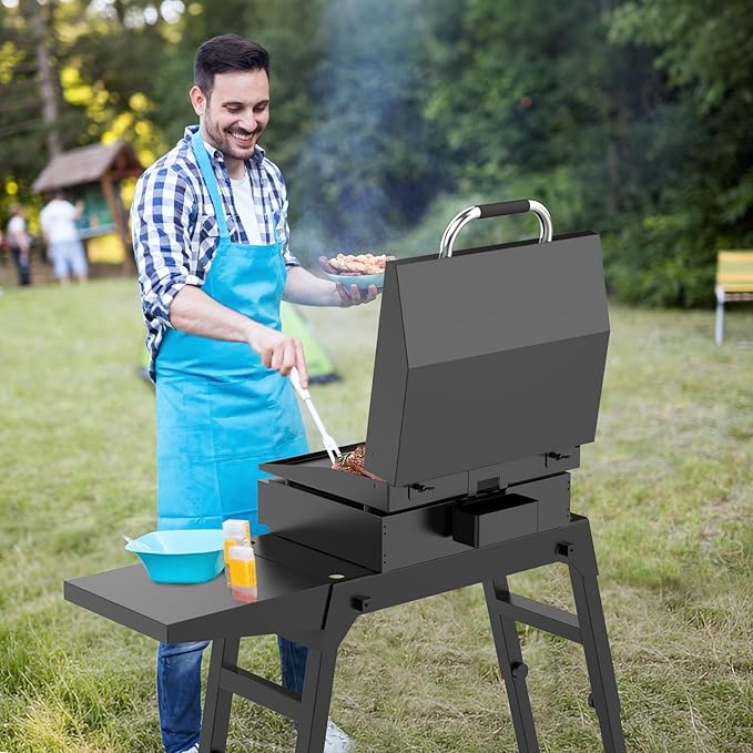 Universal Hinged Lid with Handle for Blackstone and Other Brand 22 Inch Griddles 5011 Griddle Hard Cover Hood for Blackstone 22 Inch Griddle 1666 2203 2304 and Other 22in Tabletop Griddles