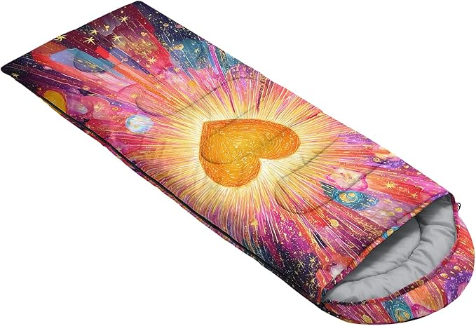 AILONEN Cartoon Camping Sleeping Bag for Boys Girls AdultsLightweight &amp Waterproof3 Season Warm &amp Cold WeatherPortablePrinted Sleeping BagTravelingCampingHiking