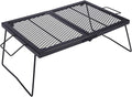 REDCAMP Folding Heavy Duty Campfire Grill Steel Grate Portable Camp Fire Cooking Racks for Outdoor Open Flame Cooking Large 23.6 * 15.7 * 9.6