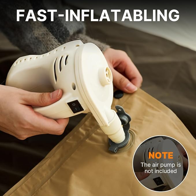 Naturehike Camping Sleeping Pad with Quick-Inflating Ultralight Memory Foam Sleeping Mat for Camping Backpacking Hiking Traveling Tent Yellow