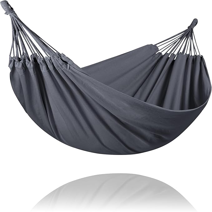SUNCREAT Hammocks Outdoor Camping Double Hammock Portable Tree Hammock Swing Dark Gray