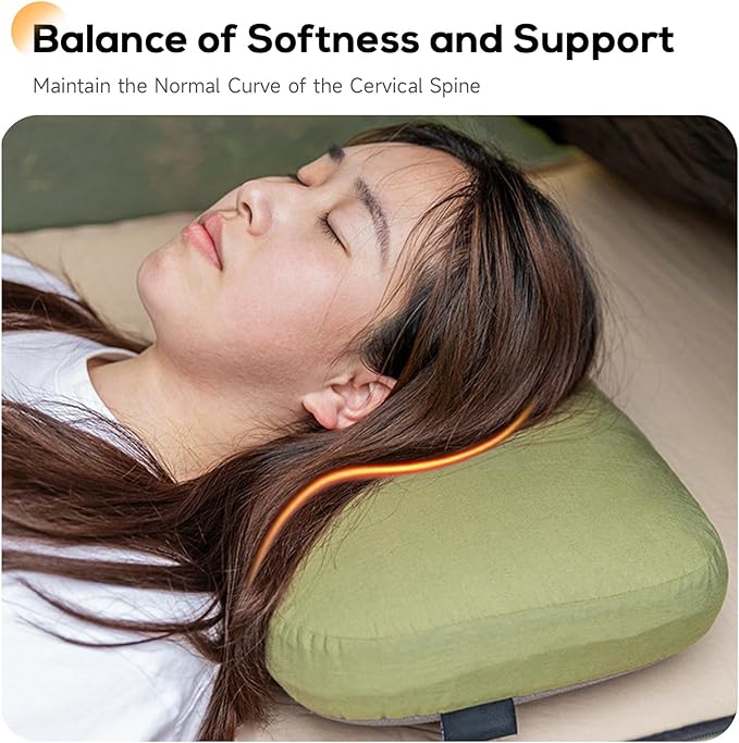 Yunir Travel Pillow for Sleeping Camping Soft Comfortable and Breathable Outdoor Camping Travel Cervical Pillow Ideal Backpacking Hiking and Airplane Machine Washable with Storage (2PCS)
