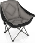 CAMPHILL Folding Camping ChairOversized Portable Camping Chair with Cup HolderHeavy Duty Padded Lawn Chair for Camping Tailgates Beach and Sports