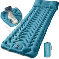 MEETPEAK Camping Sleeping Mat Inflatable Sleeping Pad Foot Press Lightweight Camping Pad for Backpacking Hiking Traveling Durable Waterproof Air Mattress Compact Camping Pad