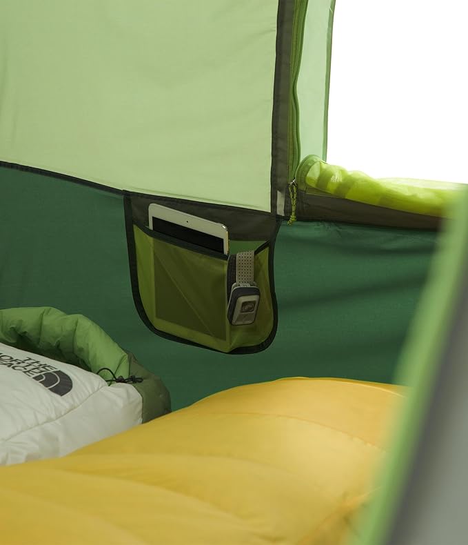THE NORTH FACE Sequoia 4 Tent - Four-Person Waterproof Camping Tent Spacious &amp Easy to Set Up 2 Zipper Doors Agave Green/Granny Smith One Size