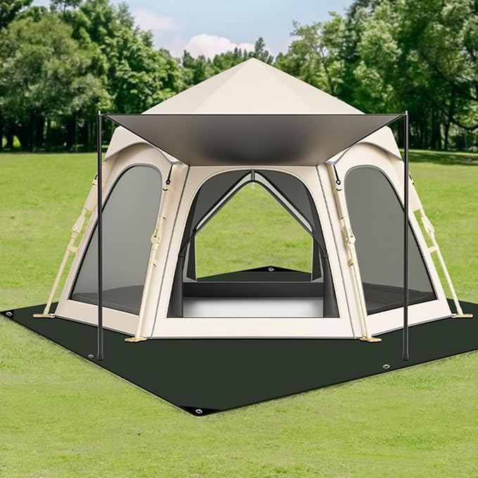 Tent Ground Tarp - Waterproof Thickened Tents Floor Insulation Portable Camping Floor Mat Foldable Tent Footprint Outdoor Shelter | Beach Car Campings Adventre for Beach Car Camping Adventure