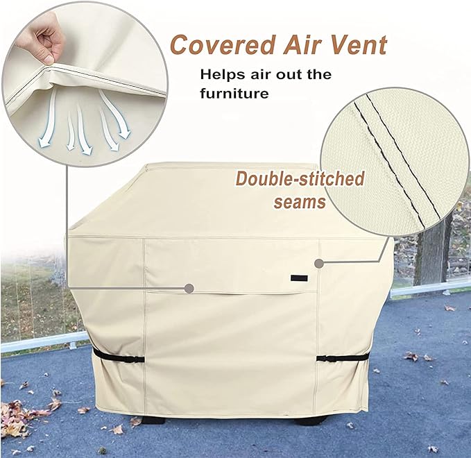 NettyPro Griddle Cover for Blackstone 36 inch Griddle Waterproof Heavy Duty 4 Burner Flat Top Gas Grill Cover for Blackstone 36 Griddle Cooking Station and Camp Chef FTG600 Beige