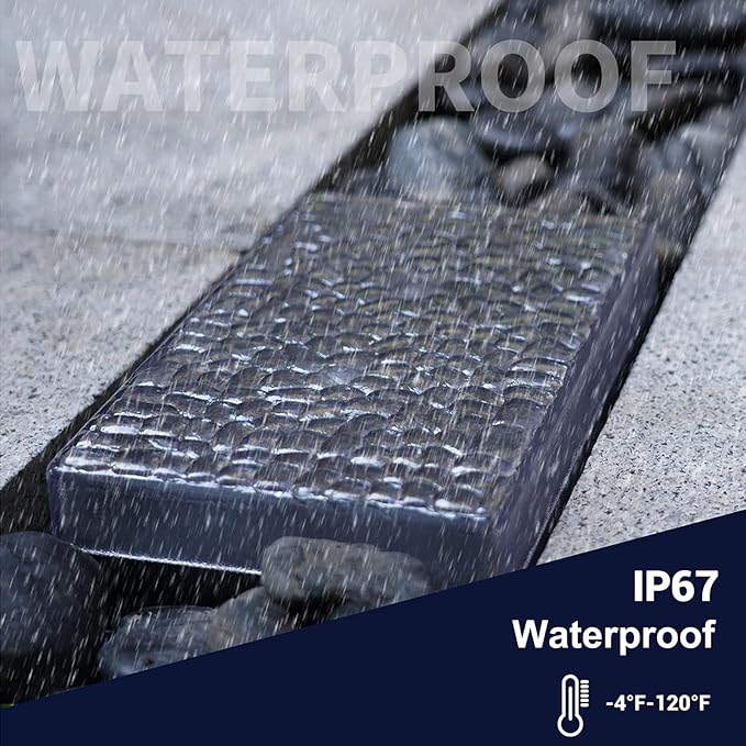 Solar Driveway Lights Color Changing 6x9 Inch Solar Paver Light Heavy Duty IP67 Waterproof Recessed Brick LED Landscape Lighting for Pathway Ground Pool Patio Garden (RGBW 1Pack)