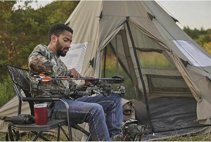 Guide Gear Camping Teepee Tent for Adults Outdoor Waterproof Family 6 Person 14' x 14'