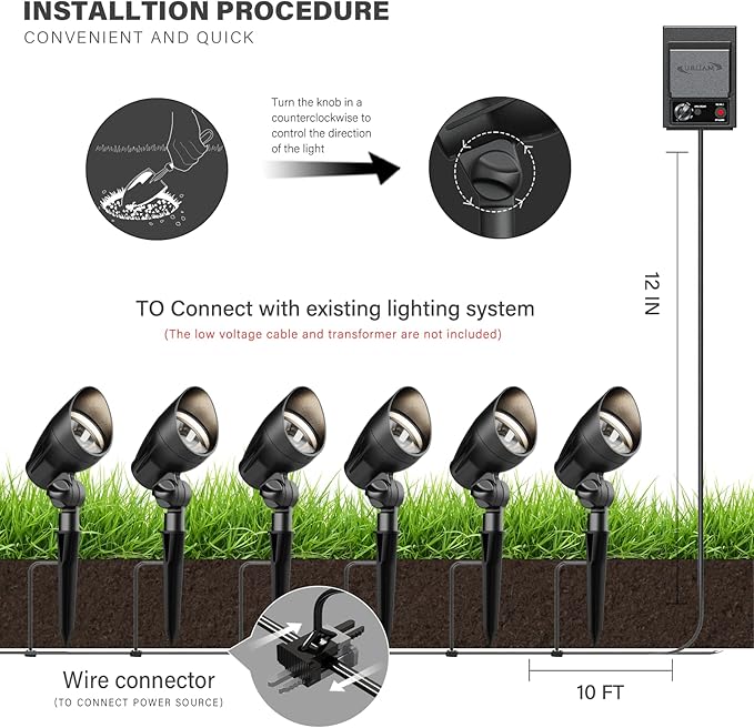 Malibu 11 Watt Floodlight Landscape Lighting Outdoor Spotlight Waterproof Lighting for Driveway Yard Lawn Flood Garden Outdoor Lighting 8401-2650-01