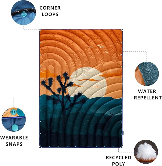 Camping BlanketLightweight Puffy Printed Camping Blanket Packable Outdoor Blanket for CampingTraveling Stadium Hiking Picnics