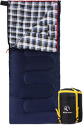 REDCAMP Cotton Flannel Sleeping Bag for Camping Backpacking Adults Cold Weather Envelope Sleeping Bags with 2/3/4/6lbs Filling