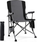 Camping Chair for AdultsPortable Folding Lawn Chair for OutsideHeavy Duty Camping Chair Support up to 330lbsCollapsible Outdoor Chair with Cup Holder(Grey)