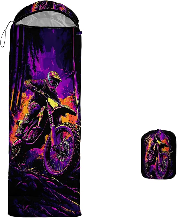 AILONEN Sports Basketball Sleeping Bag for Kids BoysWarm and Cool WeatherLightweightWaterproof Backpacking3D Galaxy Ball Print Sleeping Bag for Camping