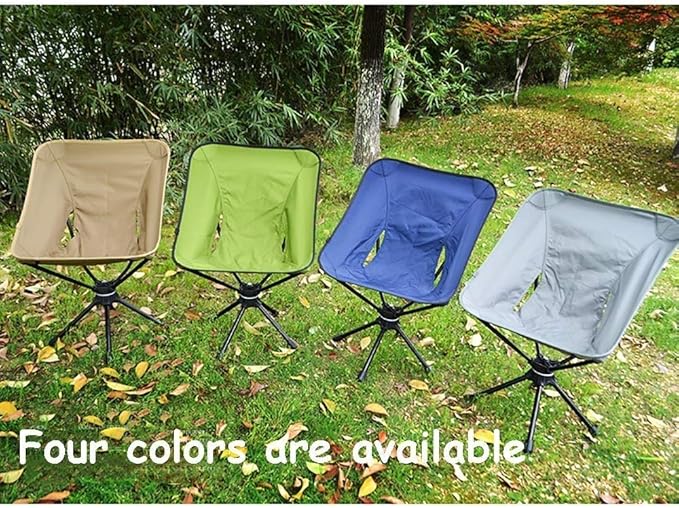 Folding Outdoor 360degree Rotatable Lounge Chair Aluminum Alloy Light Portable Fishing Chair