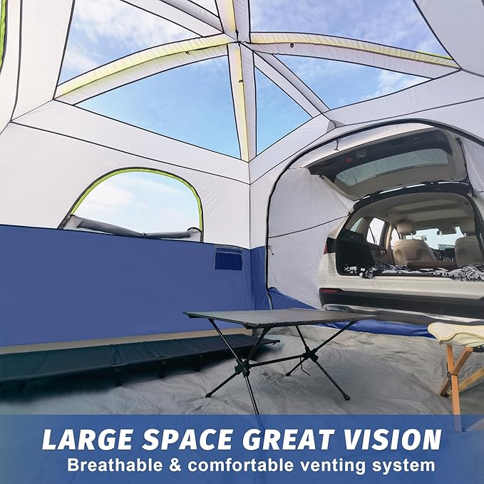 UNP SUV Tent for Camping 6-Person SUV Tailgate Tent - Easy Set Up with Rainfly 10'x9'x78in(H)