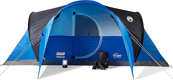 Coleman Montana Camping Tent 6/8 Person Family Tent with Included Rainfly Carry Bag and Spacious Interior Fits Multiple Queen Airbeds and Sets Up in 15 Minutes