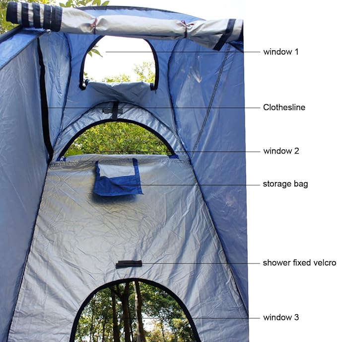 Pop Up Tent Upgrade Privacy Shower Tent Portable Outdoor Sun Shelter for Toilet Camping Biking Beach with Carry Bag | Upgrade Privacy Outdoor Sun Shelter for Toilet Camping Biking Beach with C