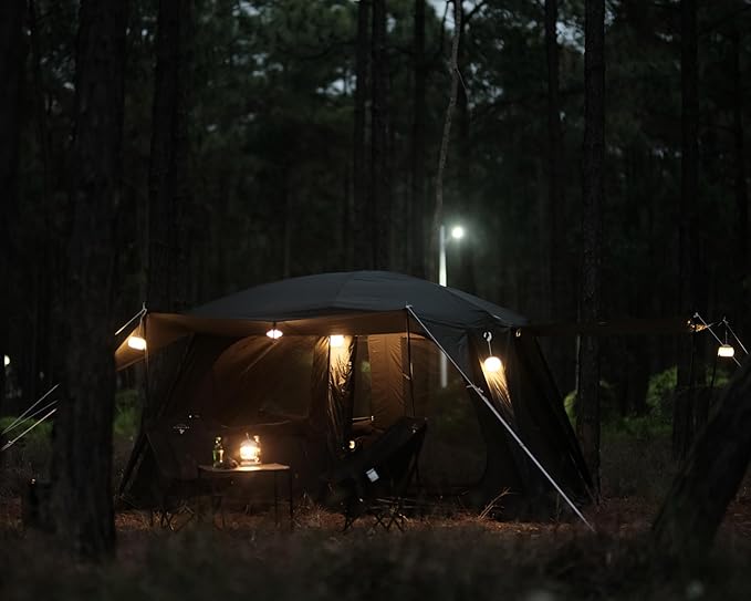 Vidalido 4-6 Person Camping Tent with 3 Door 2 Room Large Family Cabin Tents Double Layer Waterproof Portable Glamping Tent Big Tents for Outdoor Camping Hiking and Backpacking