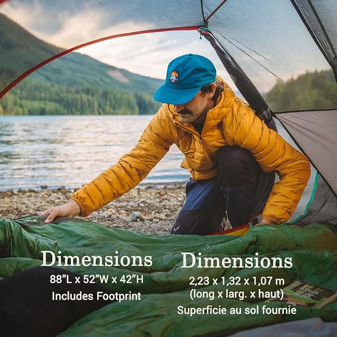 Coleman PEAK1 Premium Waterproof Backpacking Tent with Rainfly &amp Footprint Lightweight Camping Tent Withstands Winds up to 45 MPH 1/2/3/4/6 Person Sizes