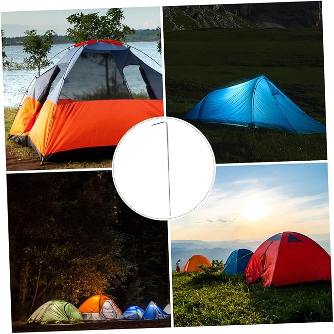 40Pcs Heavy Duty Tent Stakes for Camping Garden Ground Pegs Shape Design for Canopies and Tarps Wind Resistant Outdoor Accessories