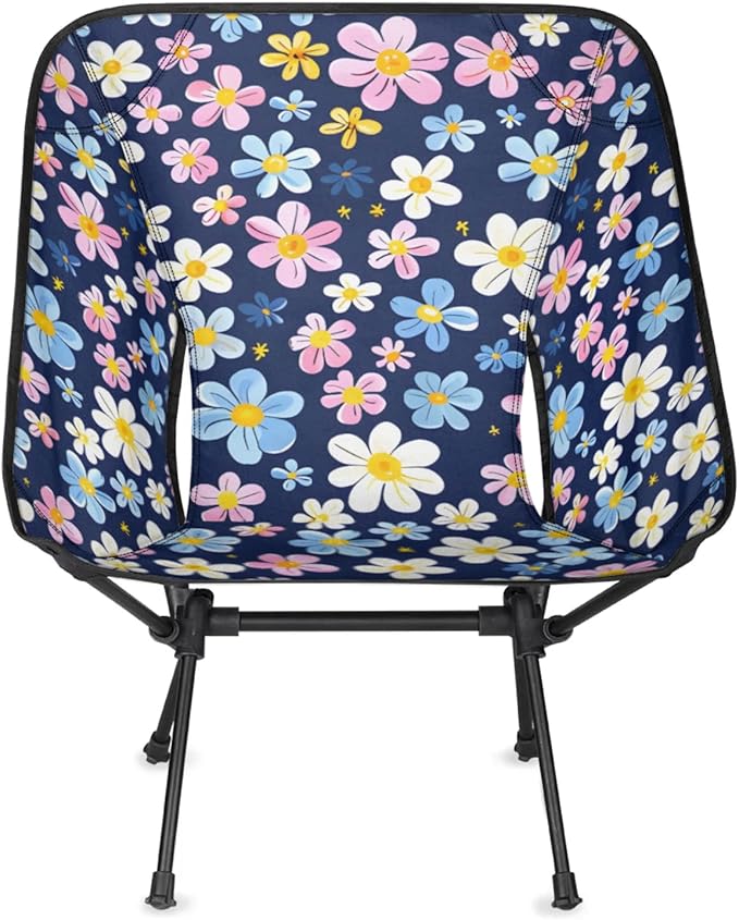 Honeybaby Folding Camping Chair Beautiful Floral Camping Chairs Lightweight Portable Chair Outdoor Foldable Chairs for Camping Travel Picnic Beach Hiking