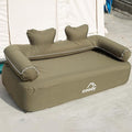 COODY Air Sofa Inflatable Couch for Home &amp Outdoor Blow Up Camping Sofa Built-in Pump Portable Folding Couch Glamping Inflatable Double Chair Movie Loveseat - 61x32x32 (Khaki)