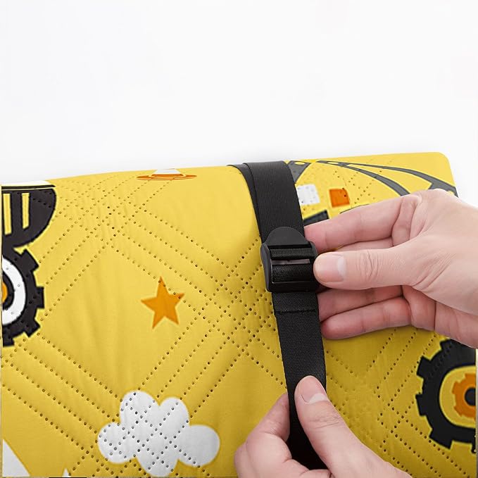 Outdoor Picnic BlanketPortable Sandproof Waterproof Picnic MatTruck Excavator Tractor Printed Camping Beach Mat for Sand and Wet Grass Hiking (Excavator S)