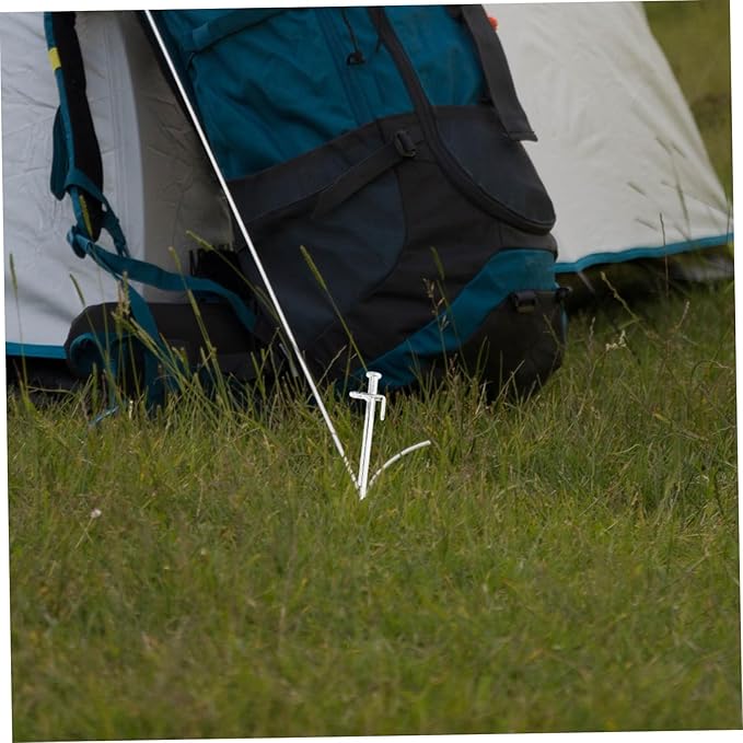 4Pcs Metal Ground Stakes Durable Gardening Tool for Tents Canopies and Plants Sharp Angle Design for Easy Insertion Heavy Duty Outdoor Use