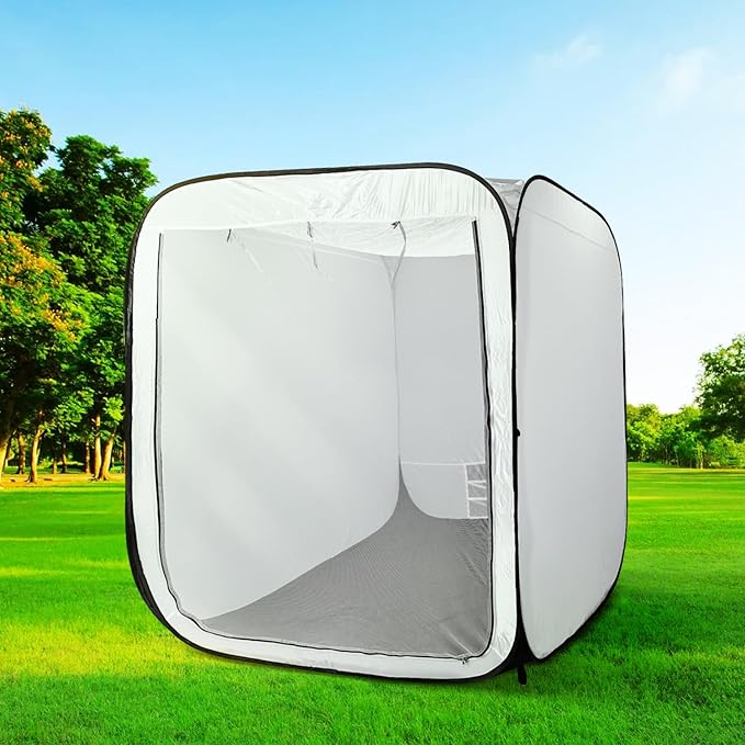 Pop Up Tent Portable Camping Canopy Booth 6 x 6FT with Carry Bag for Outdoor Activities White