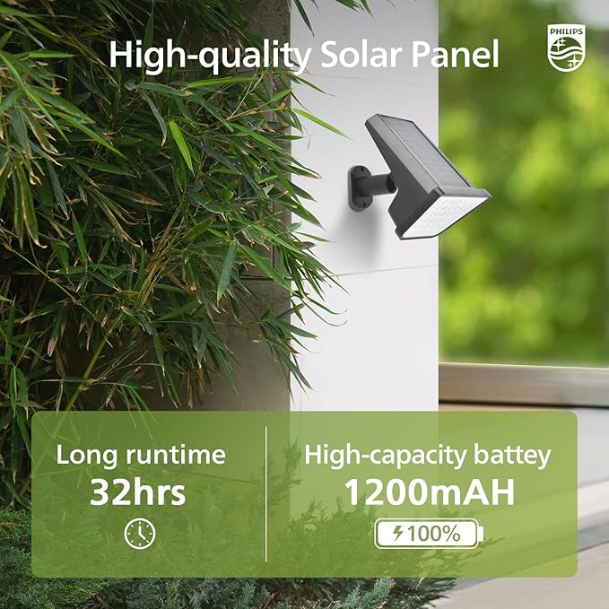 Philips 6 Packs Solar Spot Lights Outdoor Waterproof 28 LED 3000K Solar Powered Landscape Pathway Lights Dusk to Dawn Solar Spotlights for Garden Yard Lawn Walkway Driveway