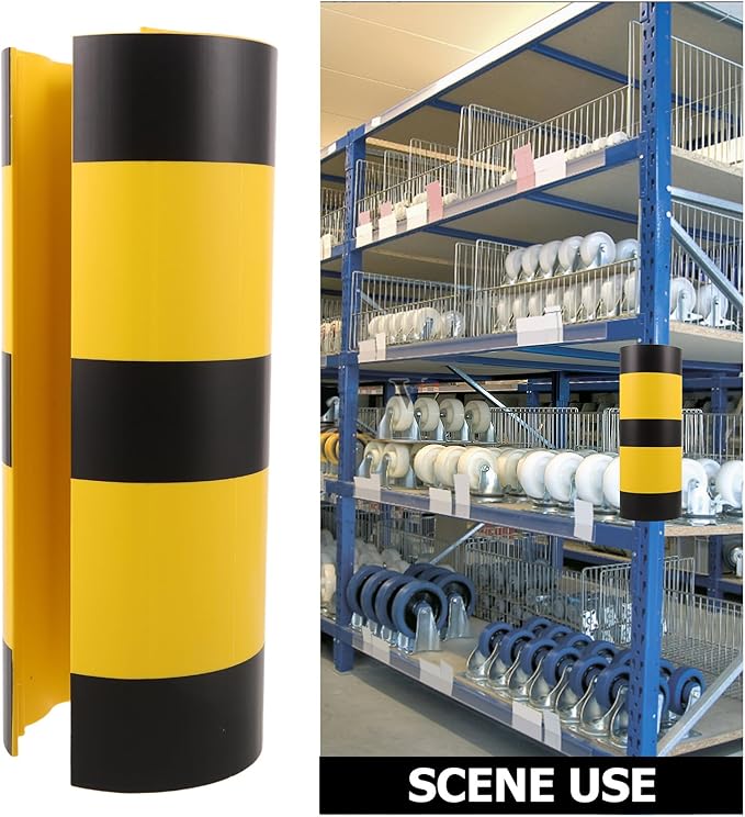 Garneck Plastic Rack Column Guard for Uprights High-Density Impact Resistant Corner Protector Shock Absorbing Edge Safety Cushion for Warehouse Storage Shelving