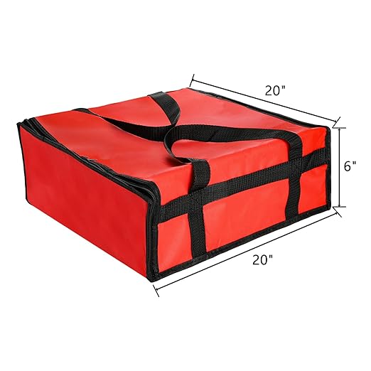 ZEAYEA 3 Pack Pizza Bags for Delivery 20 x 20 x 6 Insulated Food Delivery Bag for Carry Hot or Cold Reusable Grocery Shipping Bags Insulated Pizza Warmer Bag for Food Transport Catering