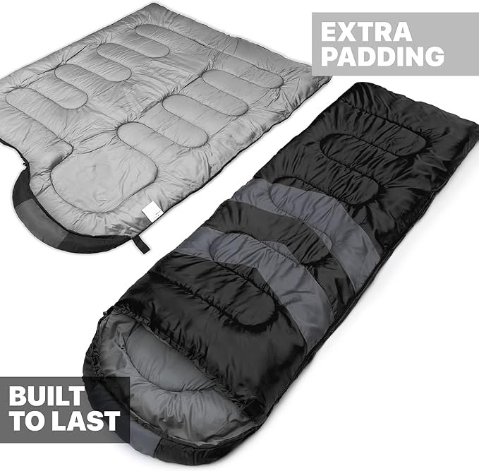 MalloMe Sleeping Bags for Adults Cold Weather &amp Warm - Backpacking Camping Sleeping Bag for Kids 10-12 Girls Boys - Lightweight Compact Camping Essentials Gear Accessories Hiking Sleep Must Have