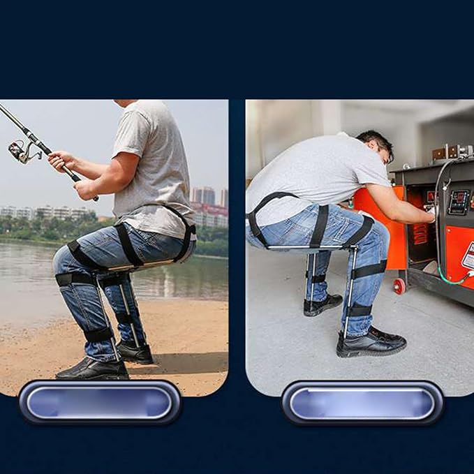 Wearable Chair - Chairless Seat Portable Adjustable Invisible Support Ergonomic Design for Long Standing Relief Compact Foldable | Outdoor Events Fishing Trips Subway Travel Concert
