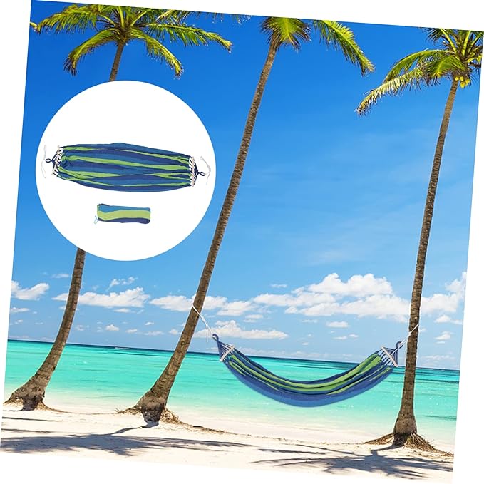 Heavy Duty Anti-Rollover Hammock Portable Camping Hiking Beach Garden Hammock Net