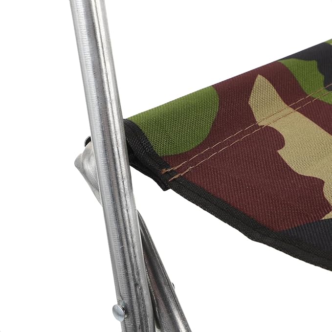Portable Folding Chair Large Size Lightweight Camping Seat for Outdoor Fishing Hiking Garden Use Camouflage Collapsible Seat